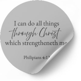 Philipper 4:13 Christlicher Aufkleber
