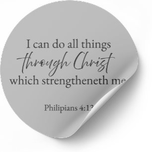 Philipper 4:13 Christlicher Aufkleber