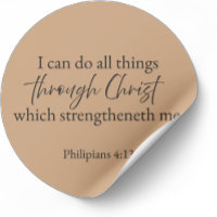 Philipper 4:13 Christlicher Glaubensaufkleber – Wa