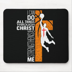 Philipper 4_13 Christliches Basketball Religiöse B Mousepad