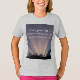 Philipper 4:13 Christliches Mädchen-T-Shirt T-Shirt