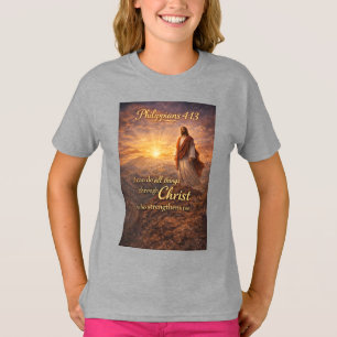 Philipper 4:13 Christliches Mädchen-T-Shirt T-Shirt