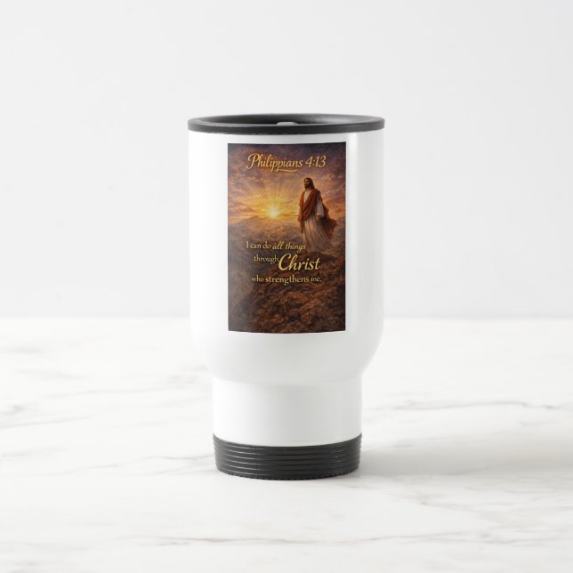 Philipper 4:13 Christliches Reisemug Reisebecher (Mittel)