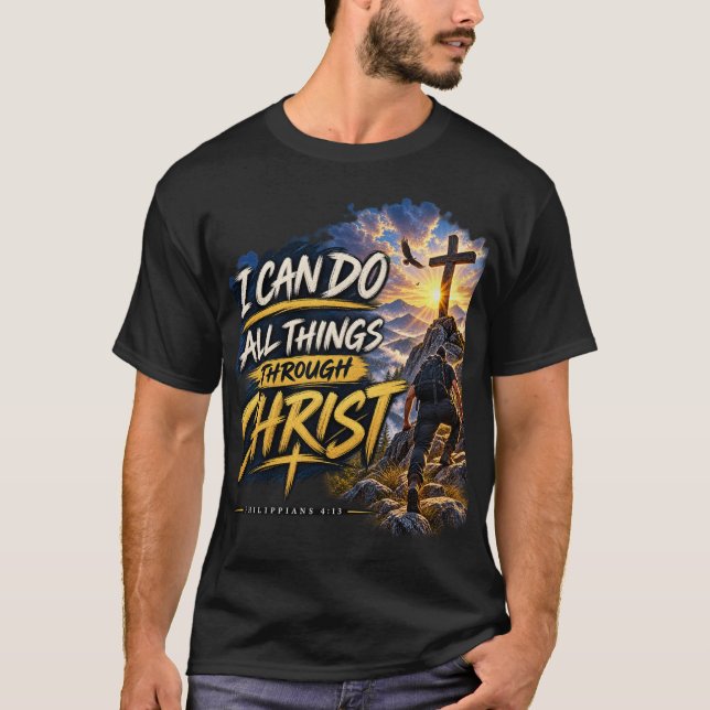 Philipper 4:13 Christliches T-Shirt (Vorderseite)
