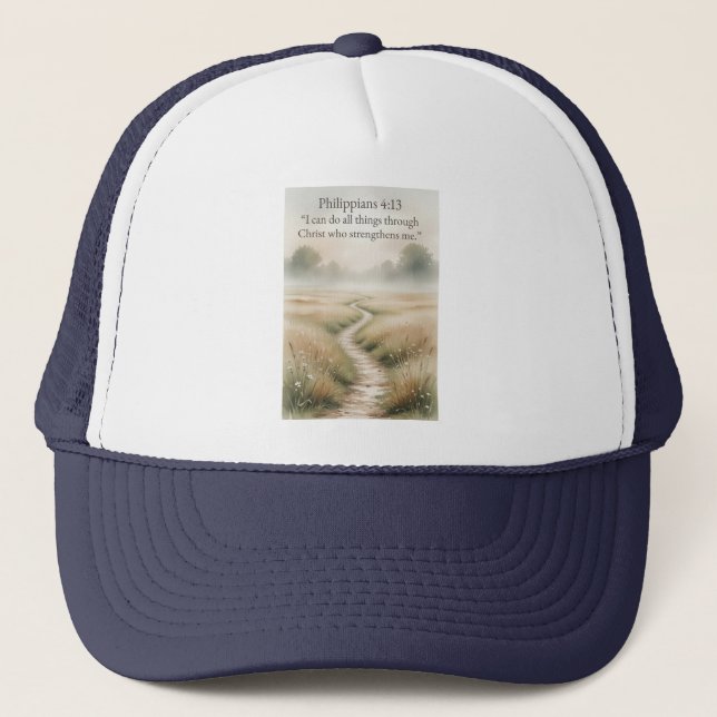 Philipper 4:13 Christliches Trucker Cap Truckerkappe (Vorderseite)