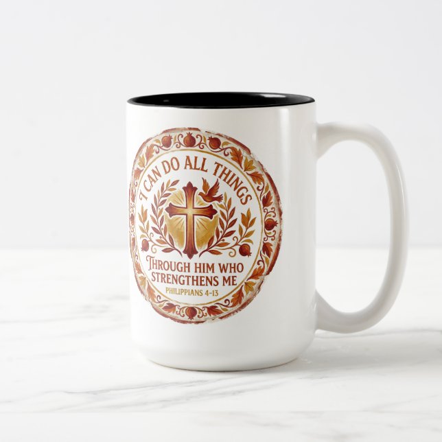 Philipper 4:13 Kaffeetasse Christliche Bibelverse  (Rechts)