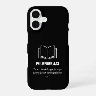 Philipper 4:13 Minimalistische Bibelvers Christen iPhone 16 Hülle
