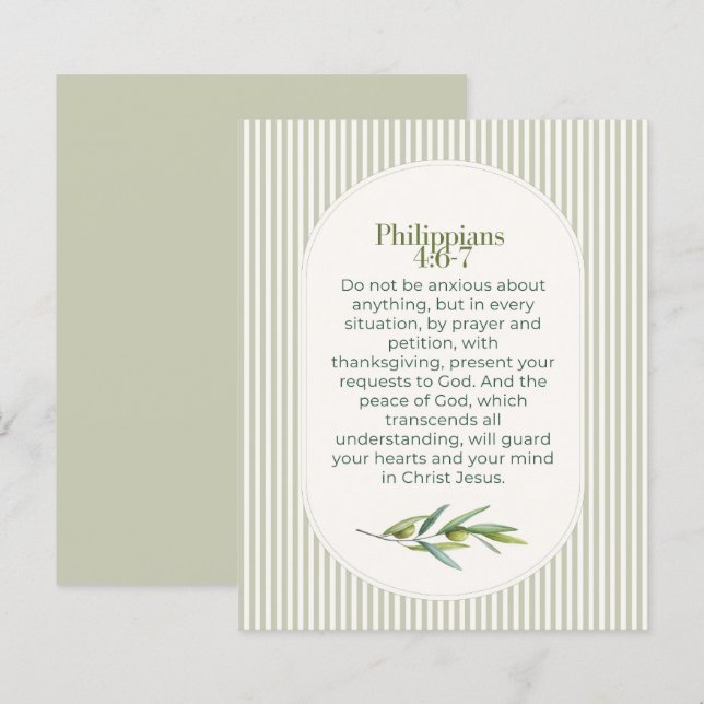 Philipper 4:6–7 Christliches Ermutigungsgeschenk (Vorne/Hinten)