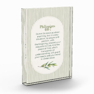 Philipper 4:6–7 Christliches Ermutigungsgeschenk Fotoblock
