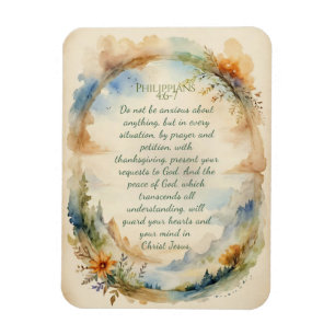 Philipper 4:6–7 Christliches Ermutigungsgeschenk Magnet