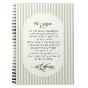 Philipper 4:6–7 Christliches Ermutigungsgeschenk Notizblock