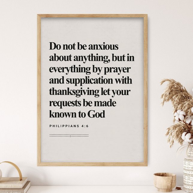 Philipper 4:6, Bibelvers, Moderne Bibel, Schrift Poster (Von Creator hochgeladen)