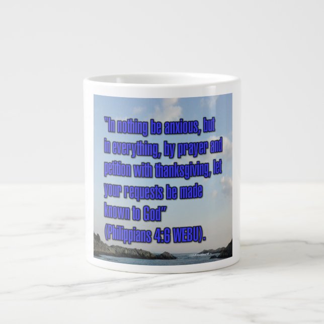 Philipper 4:6 WEBU Mug Jumbo-Tasse (Vorderseite)
