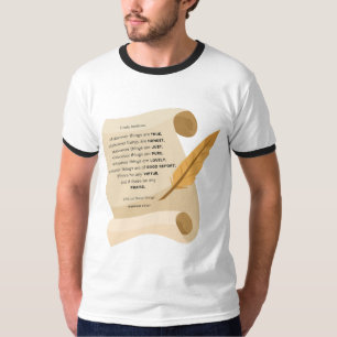 Philipper 4:8 KJV Bibelzitat Scroll Herren Ringerm T-Shirt