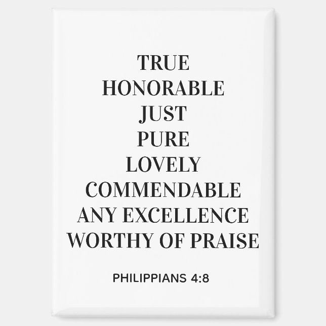 Philipper 4:8 Magnet (Vorderseite)