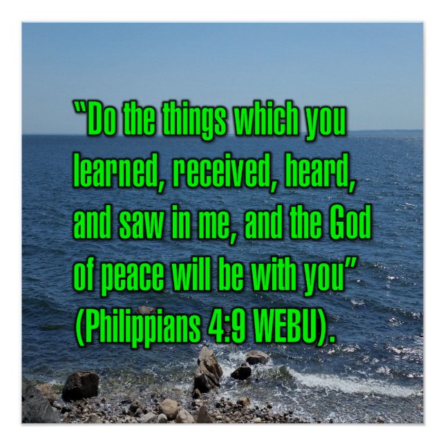 Philipper 4:9 WEBU Poster (Vorderseite)