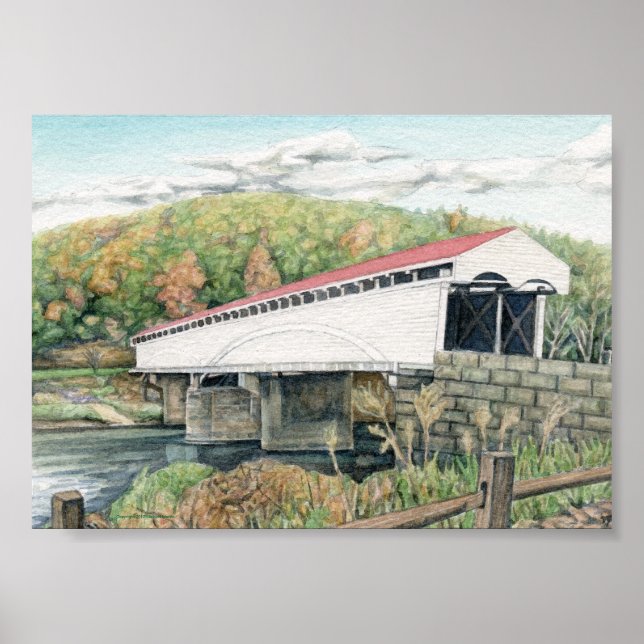 Philippi Covered Bridge Print Poster (Vorne)