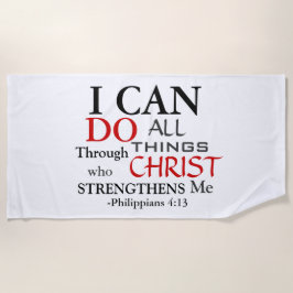 PHILIPPIANER 4:13 Zitat Strandtuch