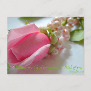 Philippianischer Bibelverse Ich danke meinem Gott Postkarte