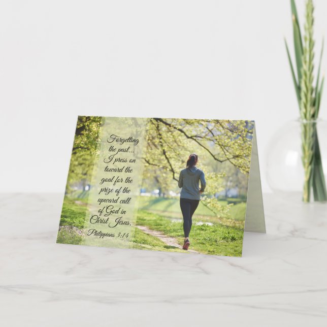 Philippians 3:13-14 I press on toward the goal Karte (Vorderseite)