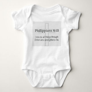 Philippians 4:13 Christian Baby Bodysuit Strampler