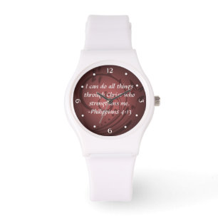 Philippians-4:13 christlicher Bibel-Vers Armbanduhr