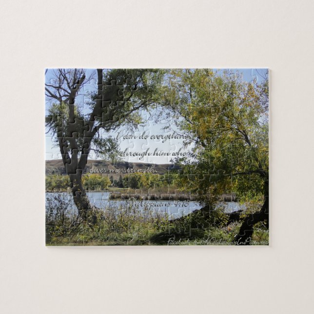 Philippians-4:13 kann ich alles durch ihn tun. puzzle (Horizontal)
