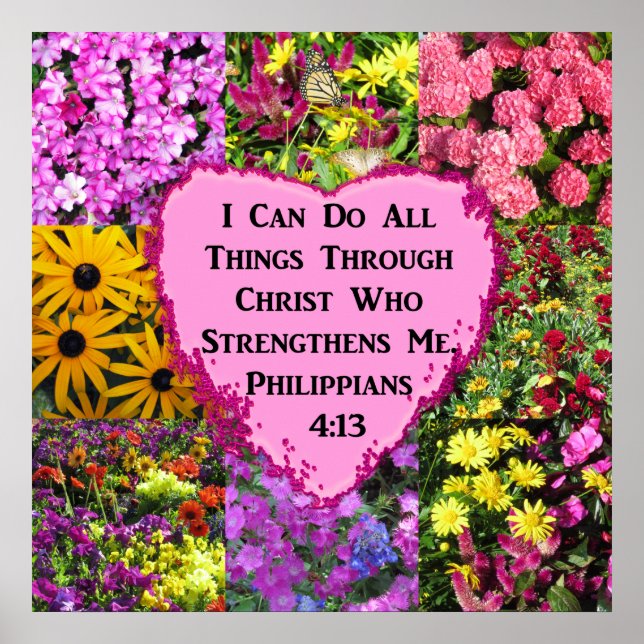PHILIPPIANS 4:13 SCRIPTURE VERSE POSTER (Vorne)