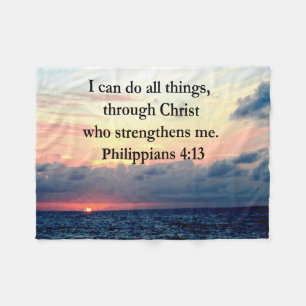 PHILIPPIANS 4:13 SONNENDESIGN FLEECEDECKE