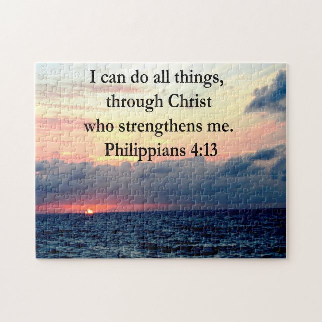 PHILIPPIANS 4:13 SONNENDESIGN PUZZLE (Horizontal)