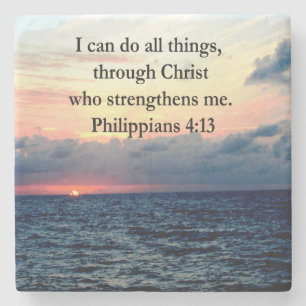 PHILIPPIANS 4:13 SONNENDESIGN STEINUNTERSETZER