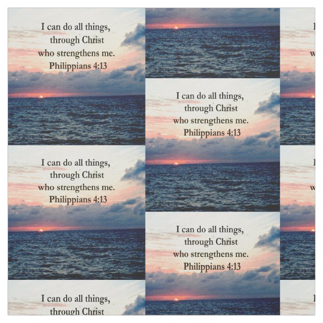 PHILIPPIANS 4:13 SONNENDESIGN STOFF (Muster)