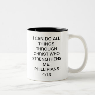 Philippians-4:13 Zweifarbige Tasse