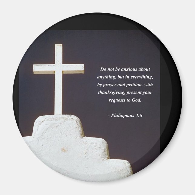 PHILIPPIANS 4:6 Bibelverse Magnet (Vorne)