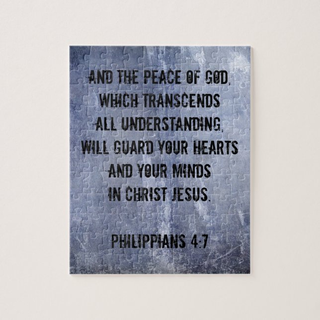 Philippians-4:7 Bibel-Vers Puzzle (Vertikal)
