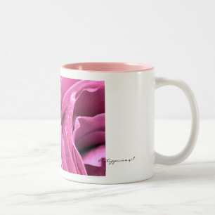 Philippians-4:8 Rosa-Rosen-Tasse Zweifarbige Tasse
