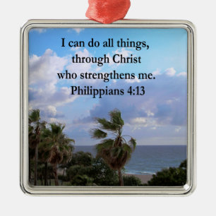 PHILIPPIER 4:13 PRAYER SILBERNES ORNAMENT