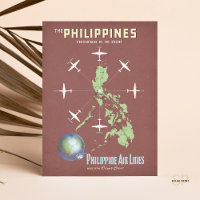 Philippine Airlines Orient Vintage Travel Poster