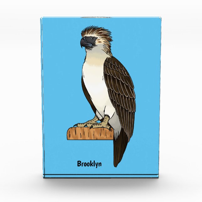 Philippine eagle bird cartoon illustration fotoblock (Vorderseite)