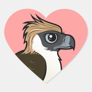 Philippine Eagle Herz-Aufkleber