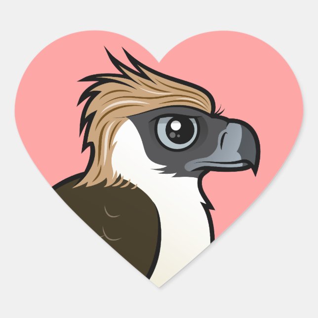 Philippine Eagle Herz-Aufkleber (Vorderseite)