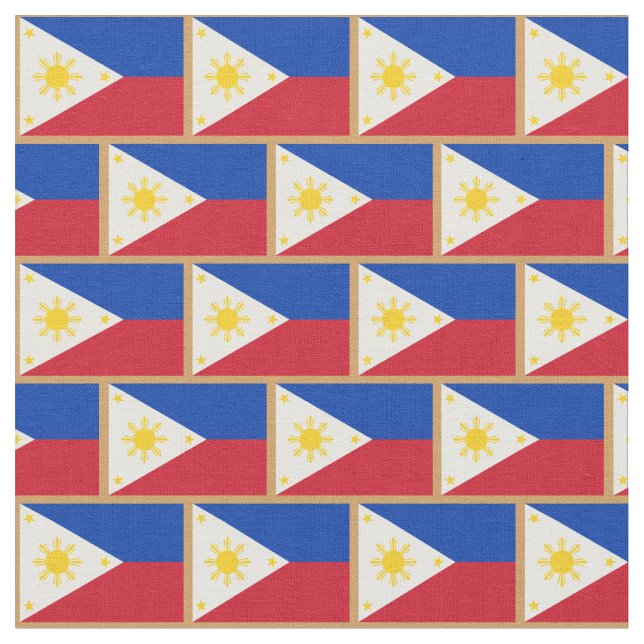 Philippine Flag & Philippinen Fashion Fabric sport Stoff (Nahaufnahme)