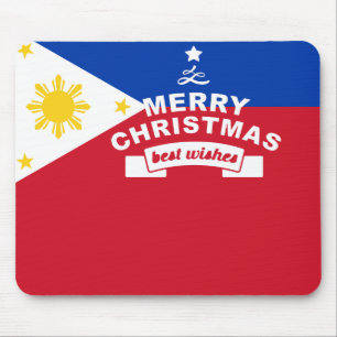 Philippine Flag Weihnachten: Frohe Weihnachten & B Mousepad