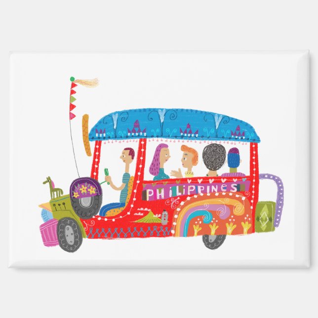 Philippine Jeepney by Robert Alejandro Magnet  (Vorderseite)