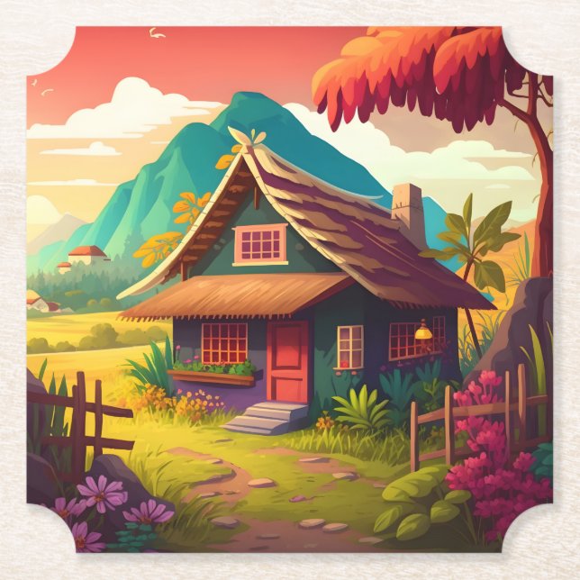 Philippine Traditional House-36543 Untersetzer (Vorderseite)