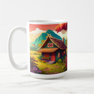 Philippine Traditionelles Haus bunt Design Kaffeetasse