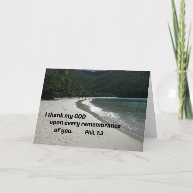 Philippinen 1:3 Ich danke meinem Gott auf jedem (Vorderseite)