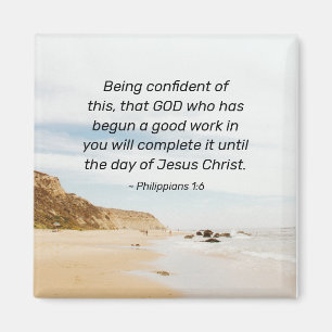 Philippinen 1:6 GOD, der eine gute Arbeit begonnen Magnet