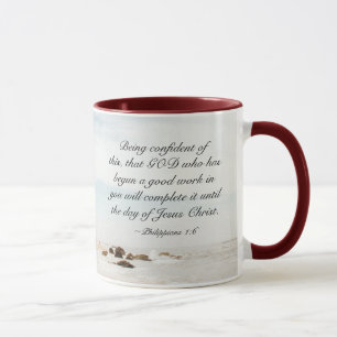 Philippinen 1:6 GOD, der eine gute Arbeit begonnen Tasse