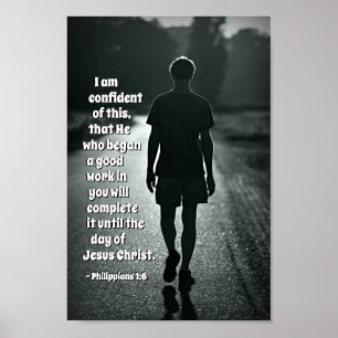 Philippinen 1:6 Wer ein gutes Werk begonnen hat Bi Poster